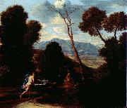Nicolas Poussin, Paysage avec un homme effraye par un serpent